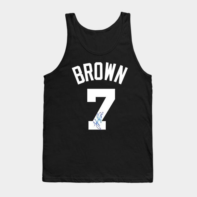 Jaylen Brown - signed Tank Top by Buff Geeks Art